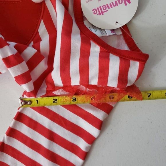 SOLD ***** Nannette Kids Santa Clause 2 Pc Outfit Size 6X Tulle & Glitter - Picture 9 of 12